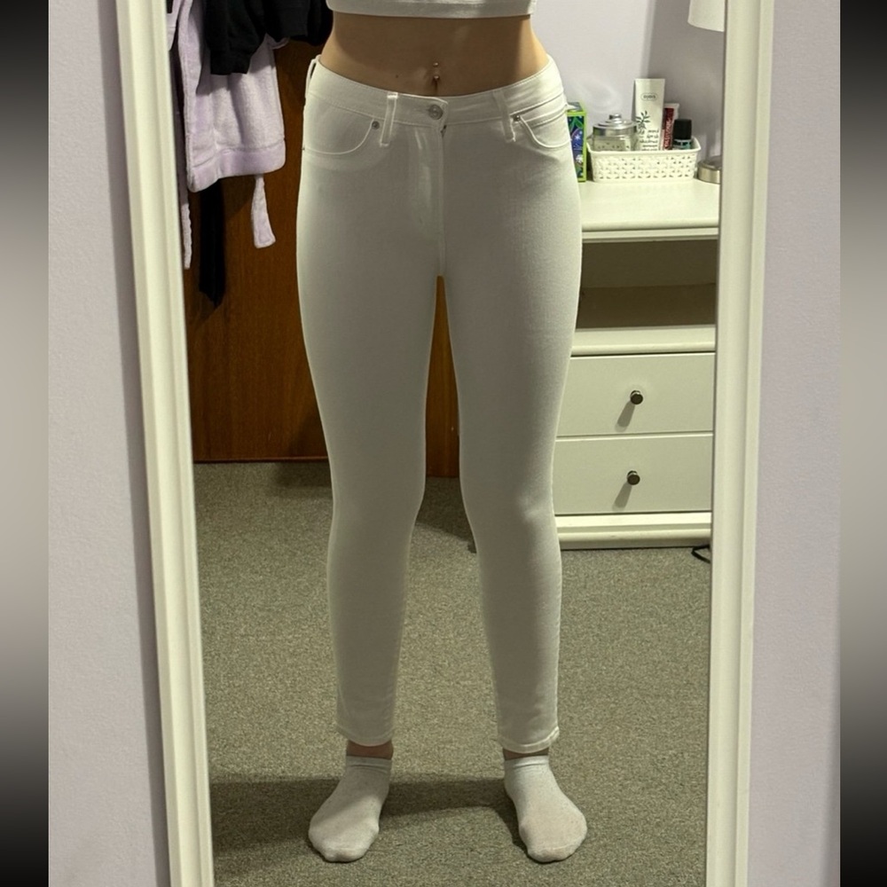 Abercrombie White Simone High-Rise Skinny Jeans